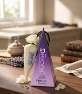 DHICAM Aroma Pyramid – Lavender | Bhimseni Camphor Car & Room Freshener | 100% Natural | Zero Synthetic