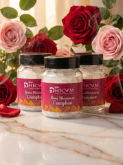 DHICAM Rose Bhimseni Camphor | 100% Natural | Floral Pooja Fragrance | Zero Synthetic