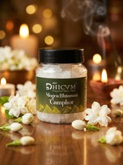 DHICAM Mogra Bhimseni Camphor | 100% Natural | Divine Floral Fragrance | Zero Synthetic