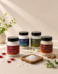 DHICAM Premium Bhimseni Camphor Combo Pack – Rose, Mogra, Sandalwood & Pure Camphor | Long Lasting Natural Aroma for Puja, Meditation & Home Fragrance